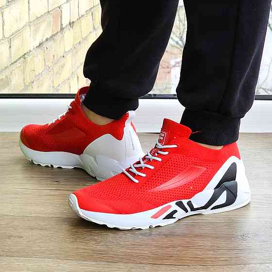 Кросівки FILA Червоні Чоловічі Філа Тканинні Літні для бігу (розміри: 41,42,43) Дніпро