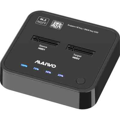 Док-станція для накопичувачів Maiwo 2*SATA M.2 SSD Key B/B+M USB 3.1 Gen1 Type-C (K3016SG1) Вінниця