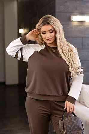 Прогулянковий костюм у спортивному стилі "Marvin" | Норма і батал Шоколадний, 50-52 Київ