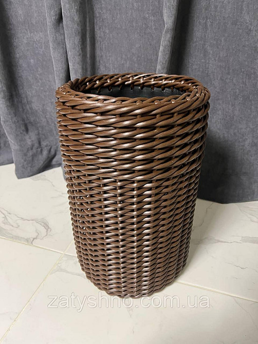 Коричневая  ротанговая корзина плетеная Киев - изображение 4