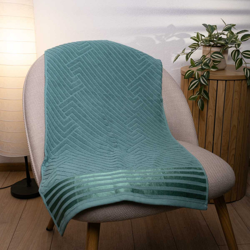 Комплект махровых полотенец SOFT 2шт GM Textile 50х90см, 70х140см 500г/м2 (Бирюзовый) Сумы - изображение 6