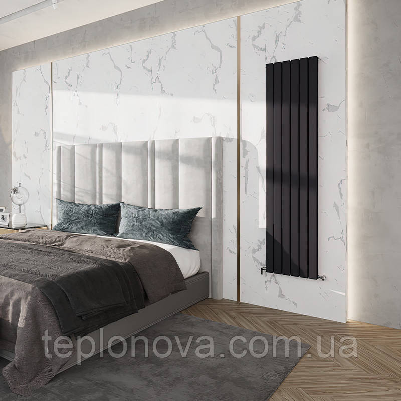 Дизайнерский радиатор 1800/612 (мм) чёрный мат IDEALE VITTORIA (боковое подключение) 11 9/1800/612 Черновцы - изображение 5