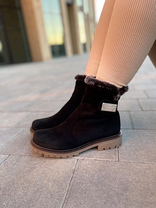 Черевики жіночі D and V чорні замшеві зимові 39р. (2189) Коломия - фото 9