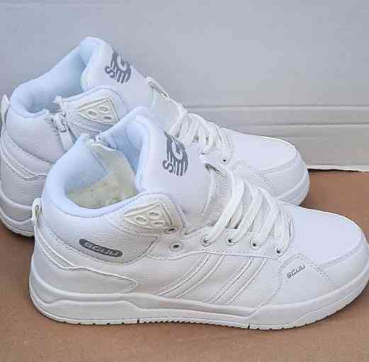 Зимові чоловічі високі Кросівки з Мехом Білі Зима Хух (розміри: 41,43,44,45,46) Дніпро