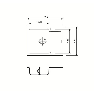 Мойка кухонная Adamant Minimal сірий + змішувач (1824296912304) Вінниця - фото 6