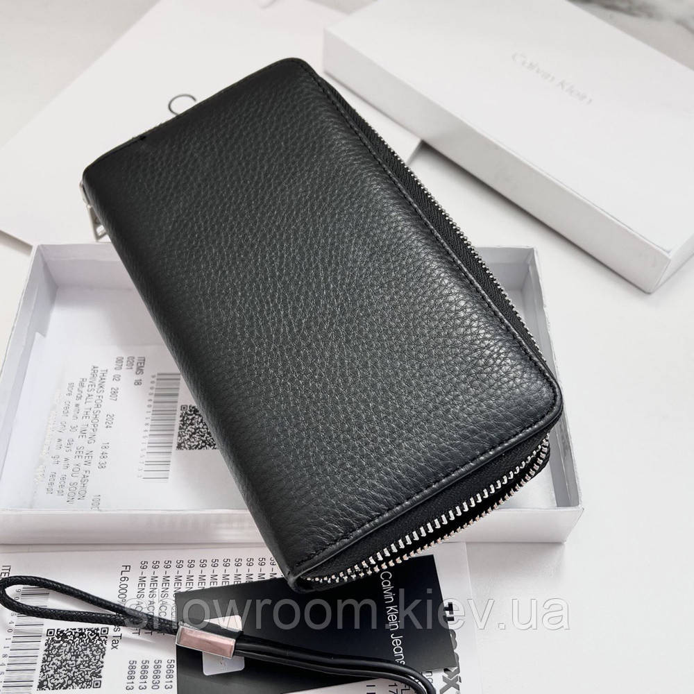 Чоловічий шкіряний гаманець на блискавці (1442) Київ - фото 3