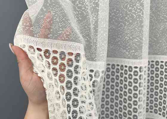 Тюль VR-Textil 2021т Жаккард Кремовый 400х270 см (42-1086) Киев