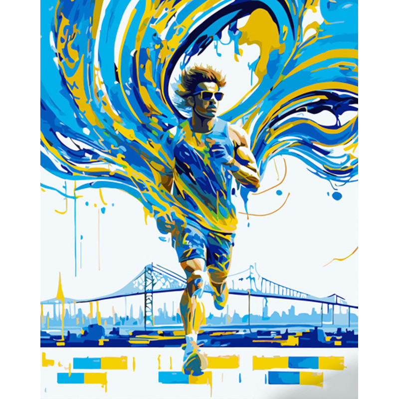 Набір для розпису по номерах З рухом по життю Strateg розміром 40х50 см (GS1333), шт Київ - фото 1