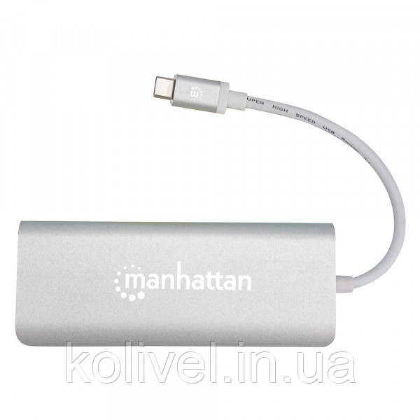 Док-станція USB3.1 Type-C --> HDMI/USB 3.0x2/RJ45/SD/PD 60W Hub 7-in-1 Manhattan (152075) Київ - фото 4