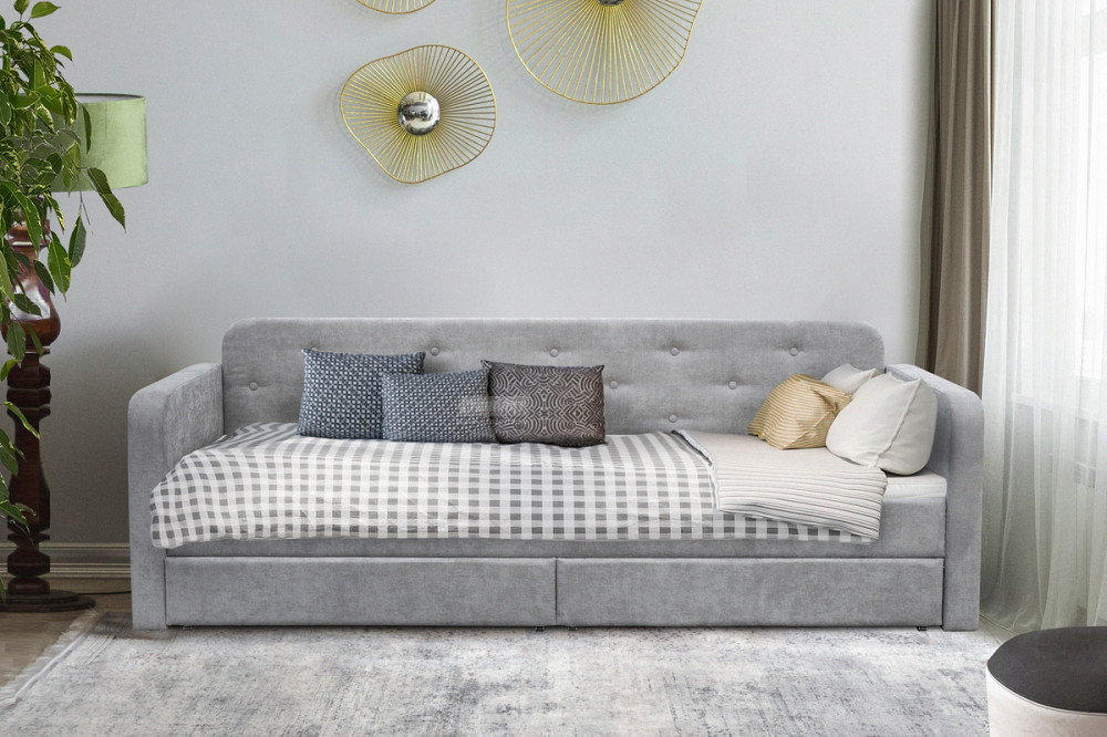 Ліжко Малібу ( З) 800*2000, Аляска 05 сірий Днепр - изображение 1