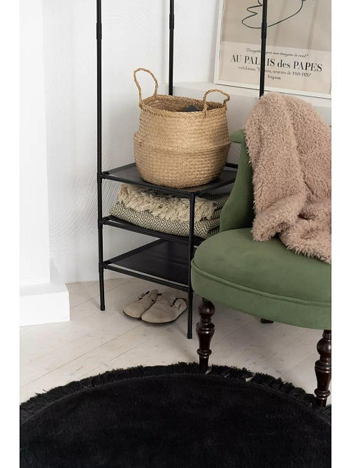 Напольный стеллаж для обуви и одежды 180×45×45 см с крючками, прочная пластиковая конструкция в черном цвете Одесса - изображение 19