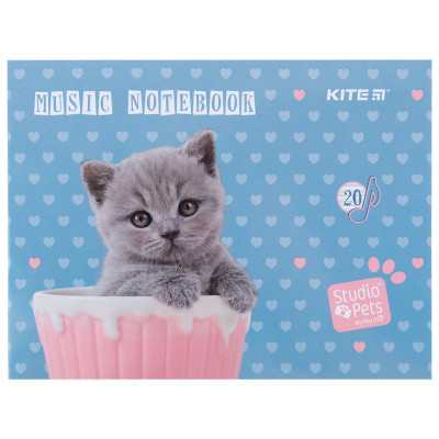 Зошит Kite для нот Studio Pets А5, 20 аркушів (SP24-405) Вінниця - фото 1