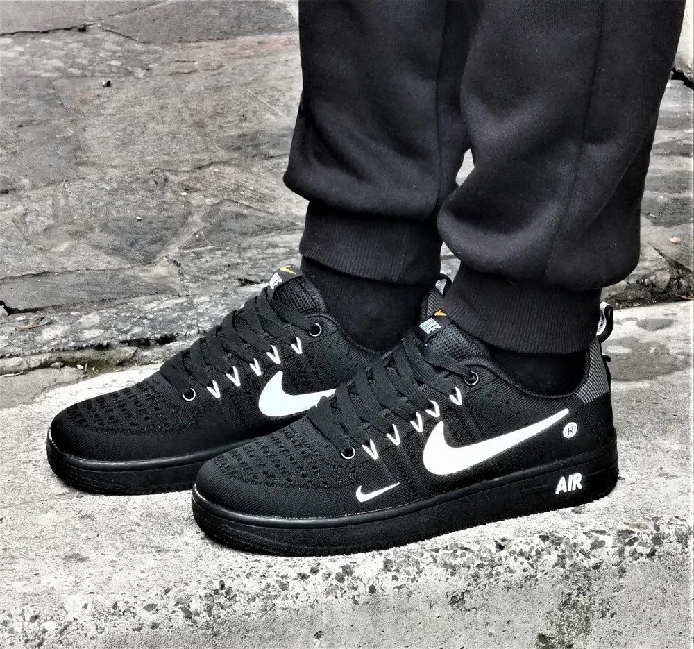 Кроссовки Nike Force Черные Женские Форсы Найк (размеры: 40,41,42,43) Днепр - изображение 2