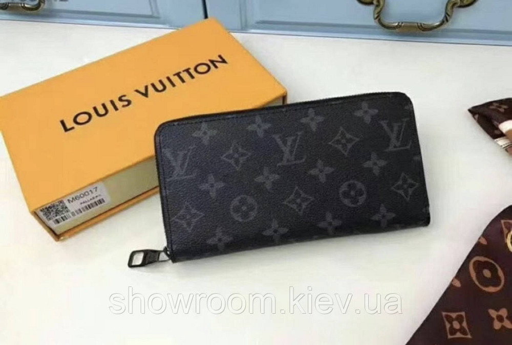 Мужской кошелек Louis Vuitton (60017) dark grey Киев - изображение 9