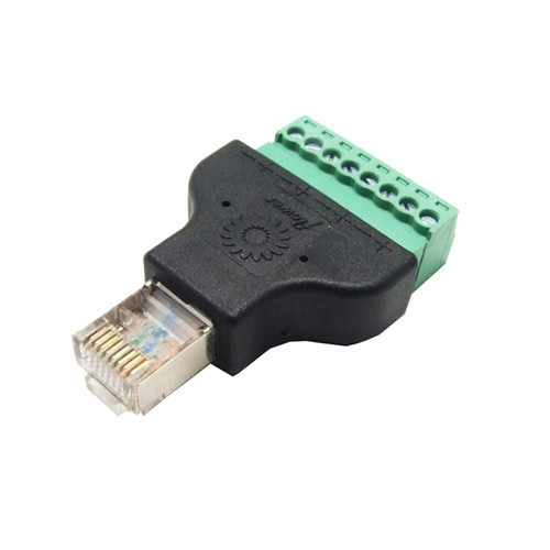 Перехідник RJ45 8P8C вита пара тато роз’єм на клеммники 8pin адаптер мережевий кабель Київ - фото 1