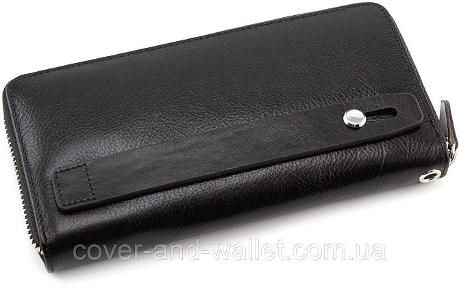 Чоловічий гаманець клатч з гладкої шкіри на блискавці ST Leather Київ - фото 5