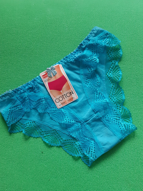 Фіолетові труси 44 розмір, зі вставками мережива, 95% cottone, 5% спандекс Київ - фото 1