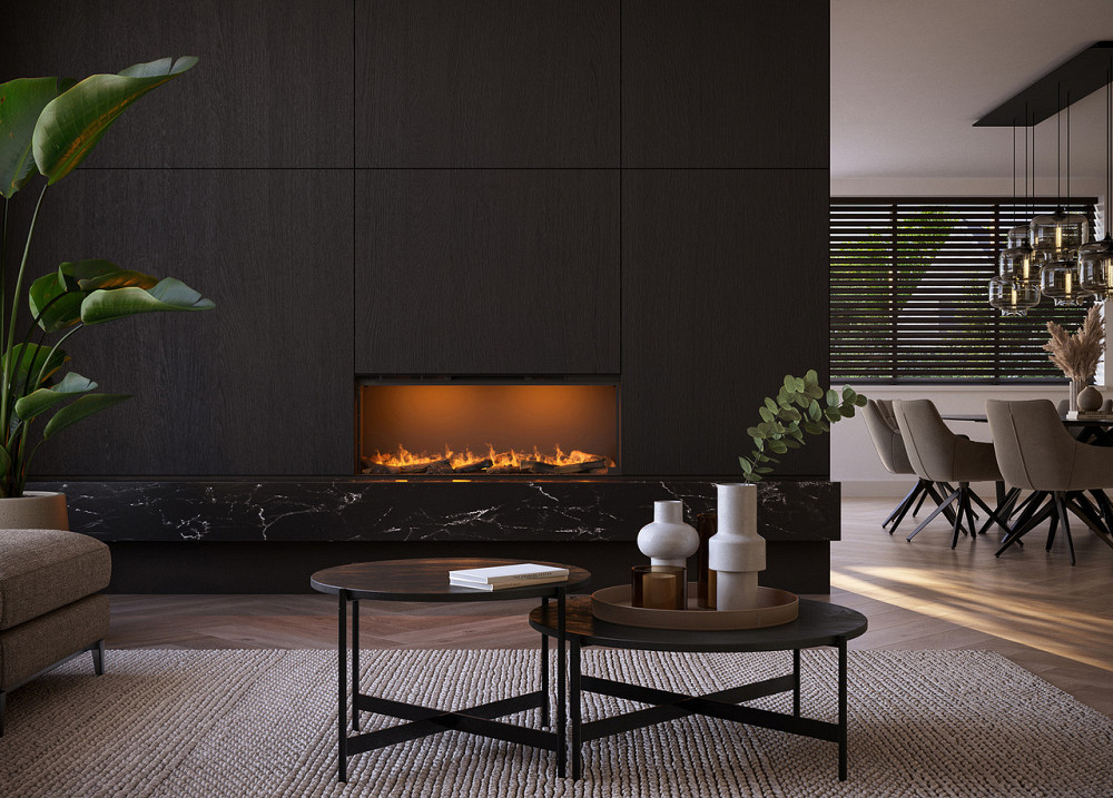 Електричний камін Faber by Dimplex E-Slim Linear 1200-450 з візуальним паровим ефектом полумʼя та функцією обігріву Київ - фото 19