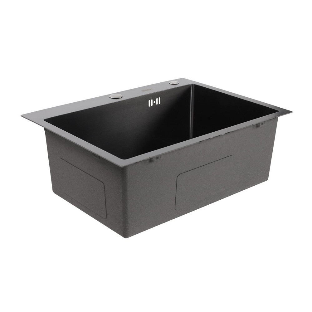 VALESO Кухонна мийка VALESO Handmade PVD 600х450х220 чорна (товщина 3,0/1,5 мм + дозатор в комп Коломия - фото 11