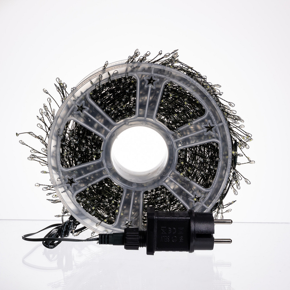 Новогодняя гирлянда Хвойная лапа комнатная роса 100 м 3000 LED зеленый провод Синее сияние D3000L100MGBL SBR Киев - изображение 6