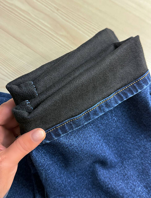 Джинси жіночі Vanver 8335 утеплені на флісі MOM з резинкою на талії сині, синій, 33, 33, 95 см, 120 см Київ - фото 2