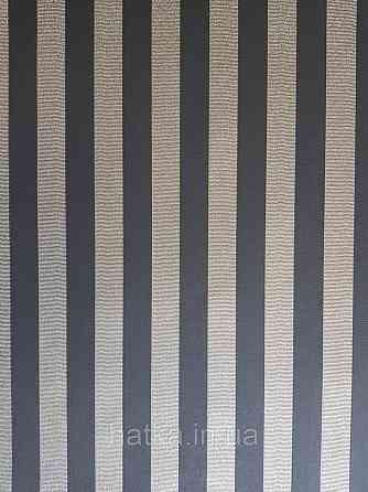 Шпалери вінілові на флізеліні Rasch TrianonXlll 0.53х10 класика структурні смуги чорні золотисті Київ