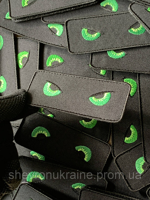 Шеврон ЗЛІ ОЧІ (Форма прямокутна. На липучці) Розмір 4x10см Київ - фото 6