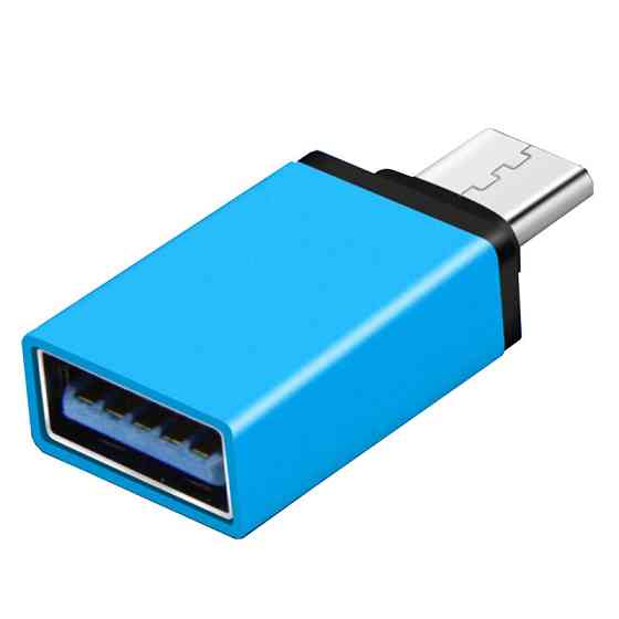 Перехідник Type-C --> USB 3.1 (OTG) OEM, Blue Вінниця