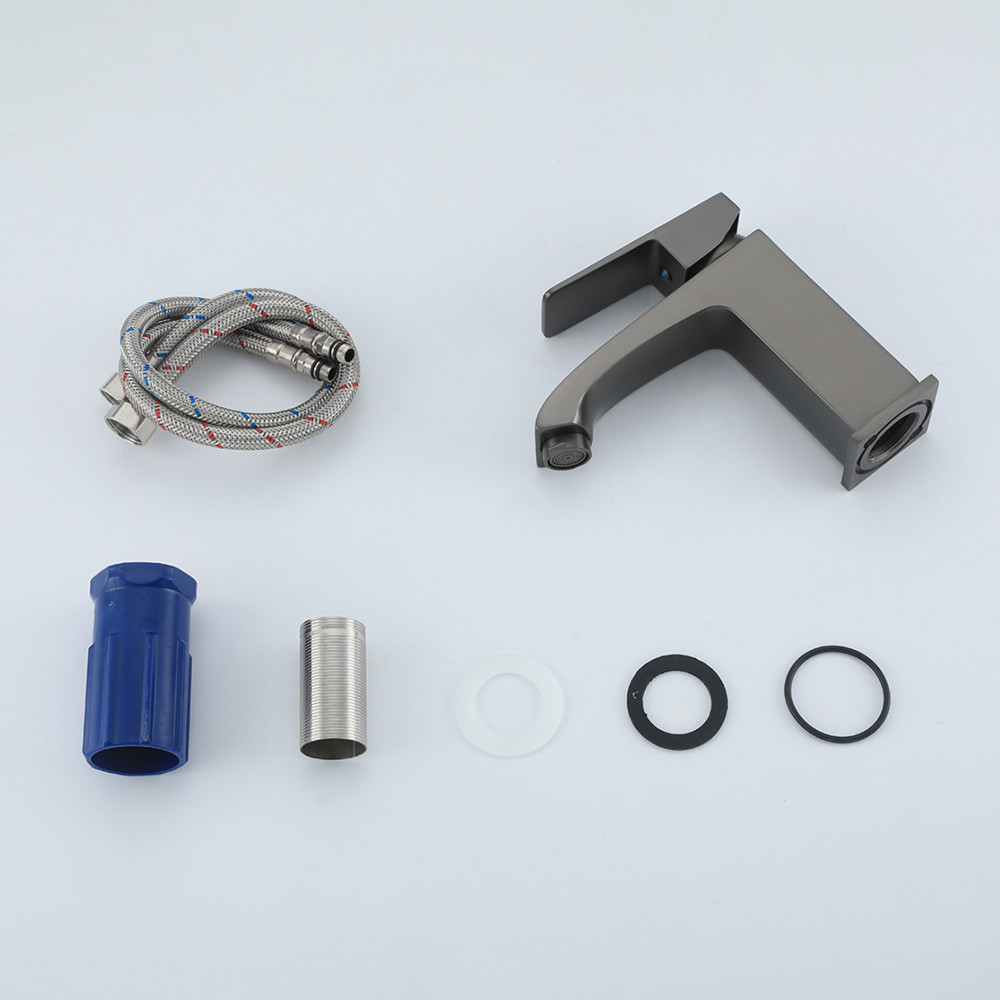 Смеситель для умывальника FRAP F1076-9, графит Киев - изображение 3