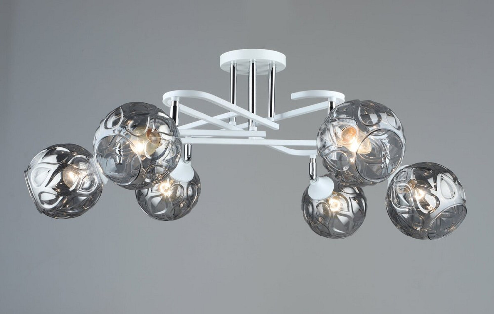 SIRIUS Люстра стельова Sirius B A4071/6 WT+CH з поворотнім механізмом Коломия - фото 1