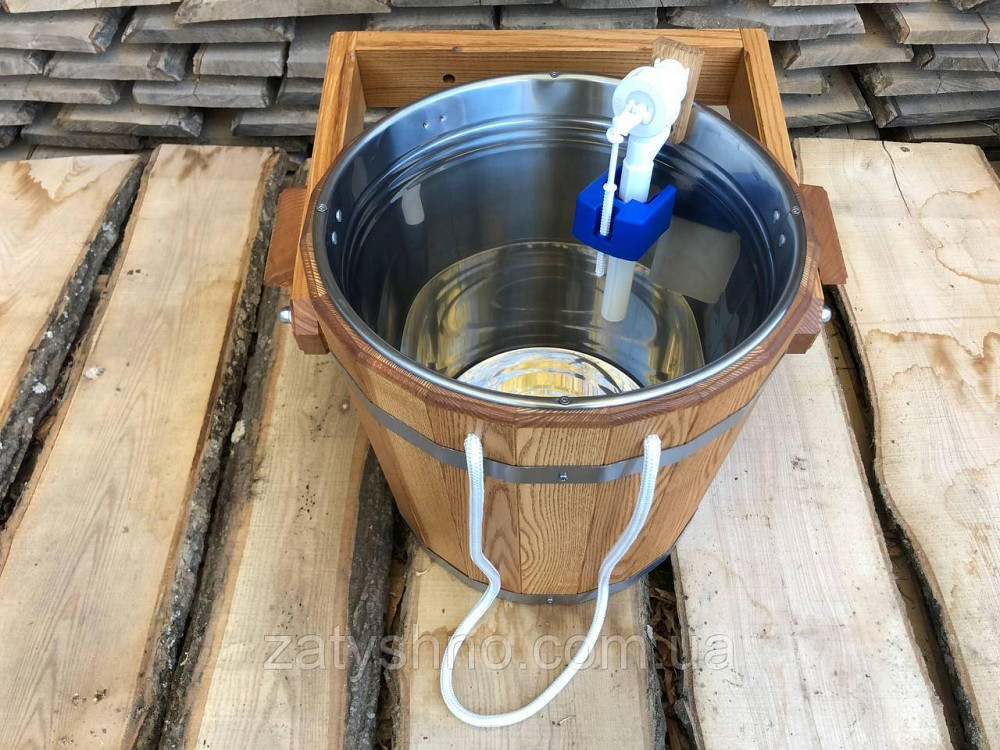 Ведро-водопад с нержавеющей вставкой 20 л, ясень Киев - изображение 6