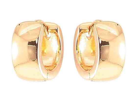 Сережки Позолота 18K колечка «Класика, шир. 5мм ø 10мм (252420) ТМ XUPING Киев