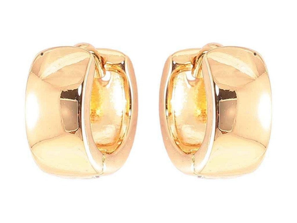 Сережки Позолота 18K колечка «Класика, шир. 5мм ø 10мм (252420) ТМ XUPING Киев - изображение 1