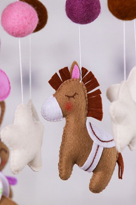 Дитячий мобіль на ліжечко для немовлят WooolyWool «Лавандові сни» Київ - фото 3