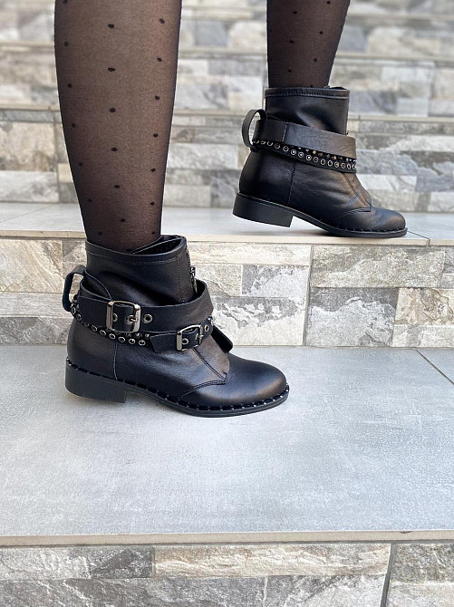 SOTHBY'S Черевики жіночі Sothby's чорні натуральна шкіра висота 13см (Б-5502/2) Коломия - фото 5