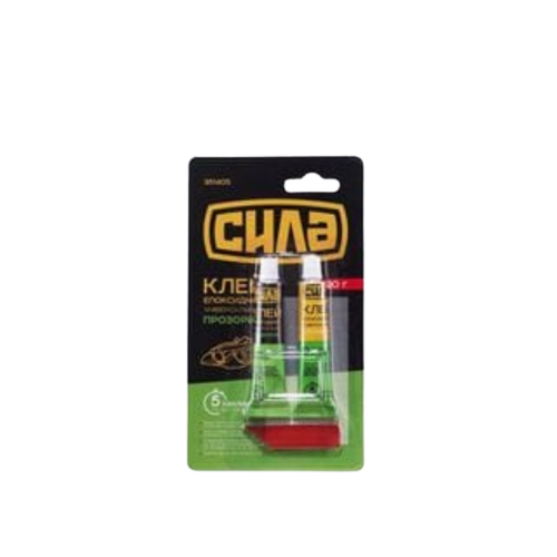 Клей епоксидний двокомпонентний 20гр прозорий СИЛА Житомир