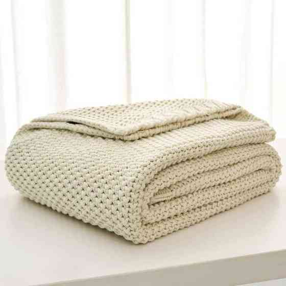 Плед - Покривало Lovely Svi В'язані 130 x 160 см - Всі Сезони Бежевий (181025) Київ