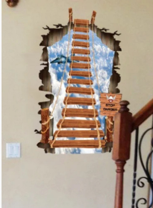 Интерьерная наклейка Деревянный мост 3D Киев - изображение 2