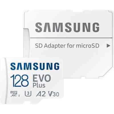 Карта пам'яті Samsung 128 GB microSDXC Class 10 UHS-I U3 V30 A2 EVO Plus+SD Adapte (MC128SA/EU) Вінниця