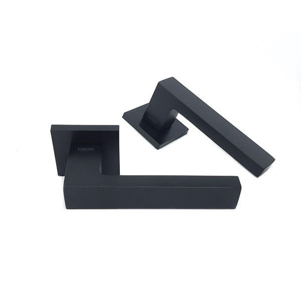 Ручка для дверей на квадратній розетці Кедр Ультра 21.210 MBP чорний матовий Київ - фото 4