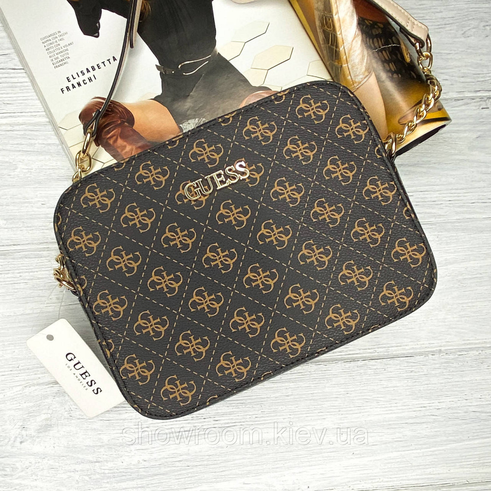 Женская стильная сумка на плечо Guess (4425) brown Киев - изображение 1