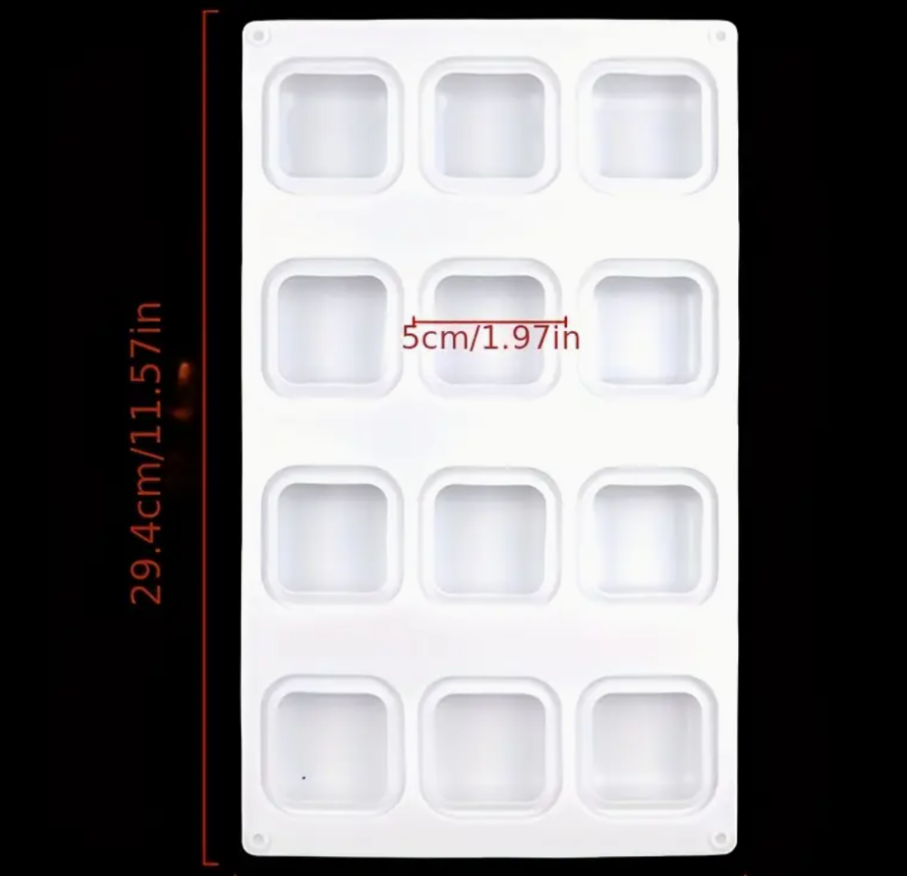 Силиконовая форма Кубик 29×17 см на 12 ячеек для приготовления конфет, мармелада и желе Одесса - изображение 2