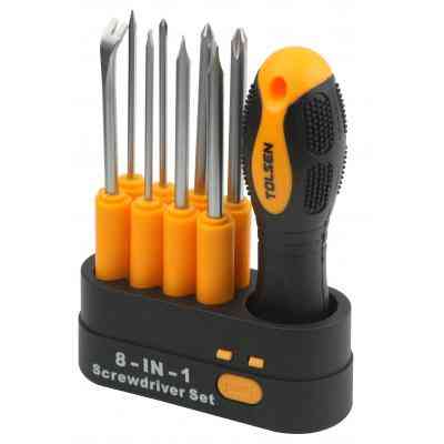 Набор инструментов Tolsen сменных отверток 8-в-1, храповая рукоятка (20039) Винница