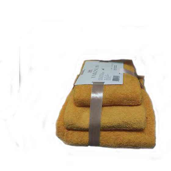 Набір 3шт. махрових рушників жовтий - 70*140, 50*90, 40*70 Київ