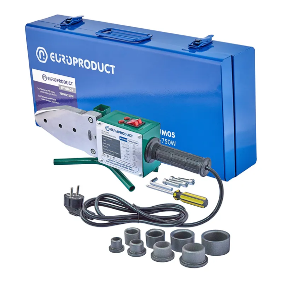 Паяльник Europroduct EP.WM05 для PPR труб (плоскі насадки) 20/40mm (EP6095) Київ