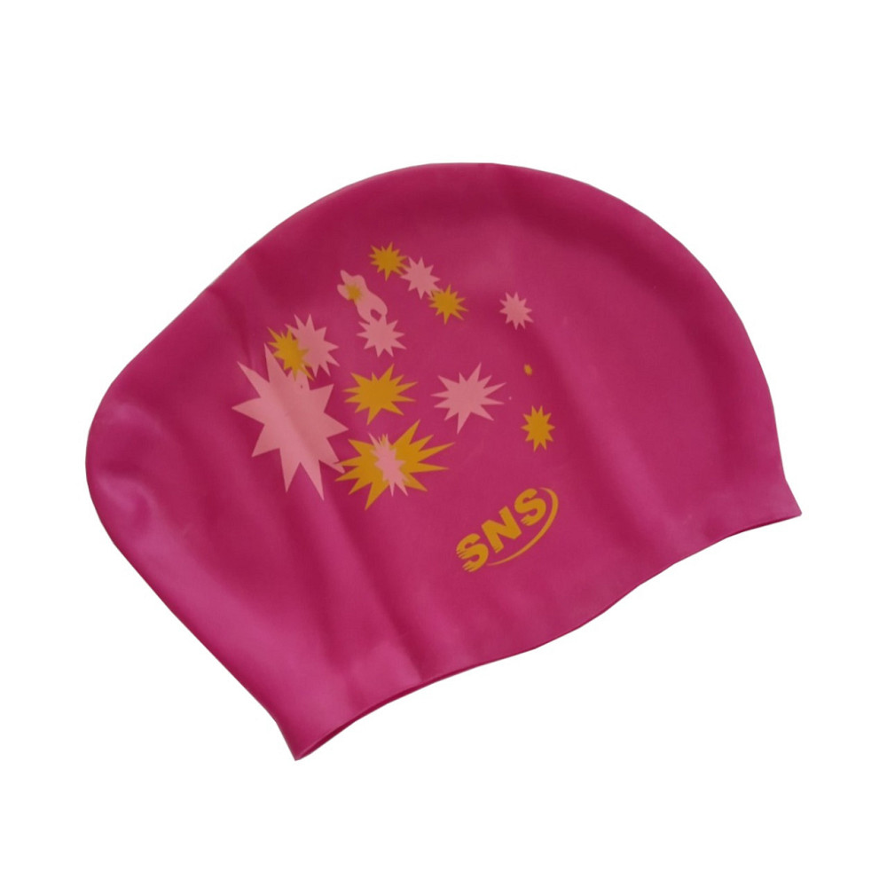 Шапочка для плавання для довгого волосся SNS KW-2 Вишневе - фото 4