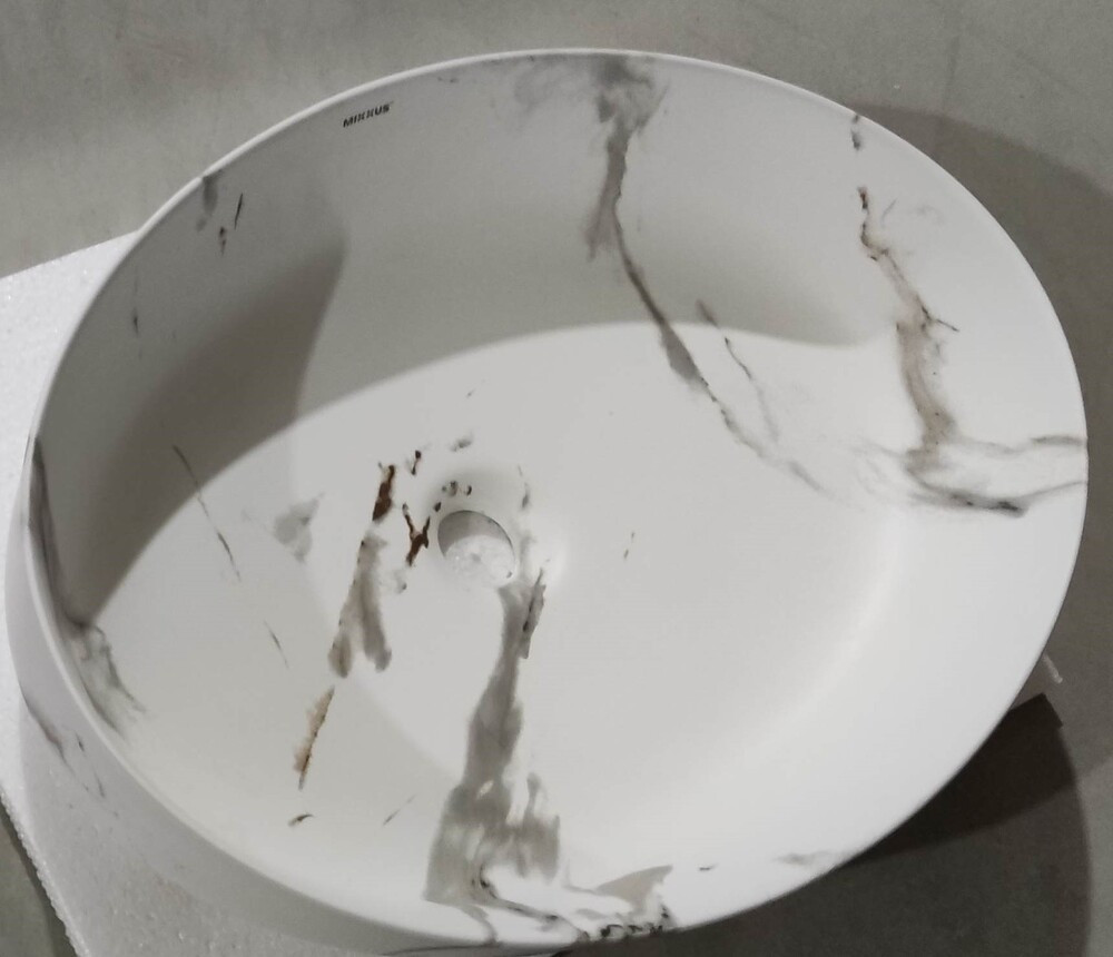 Раковина накладна MIXXUS PREMIUM ELLIPSE-0104 MARBLE 550х415х140mm   ( MP6554 ) 26250 Харків - фото 7