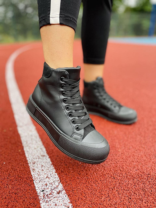 No brend Кеди жіночі M119-1 чорні (весна-осінь, еко-шкіра) (4748) Коломия - фото 6