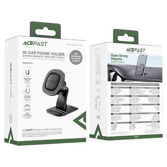Автотримач для телефона ACEFAST D51 magnetic car holder for dashboard Black Киев