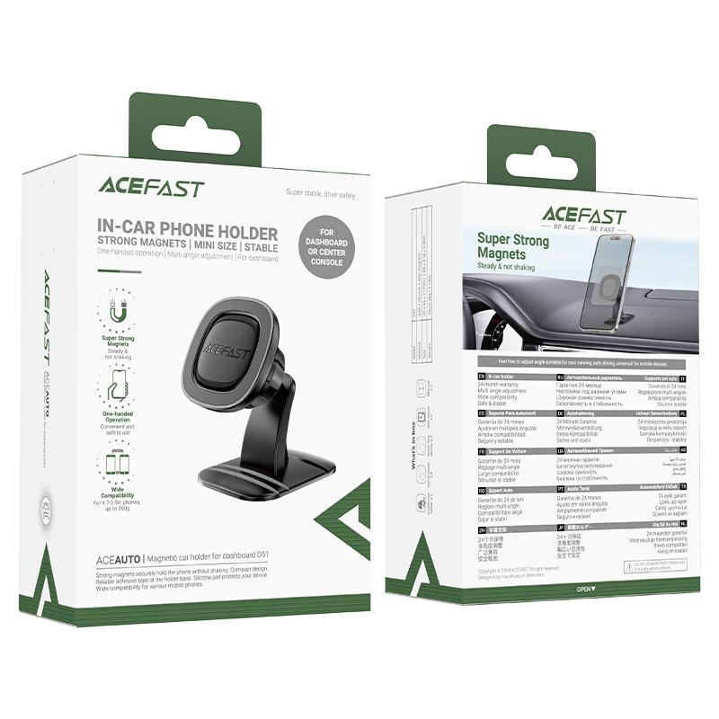 Автотримач для телефона ACEFAST D51 magnetic car holder for dashboard Black Киев - изображение 4